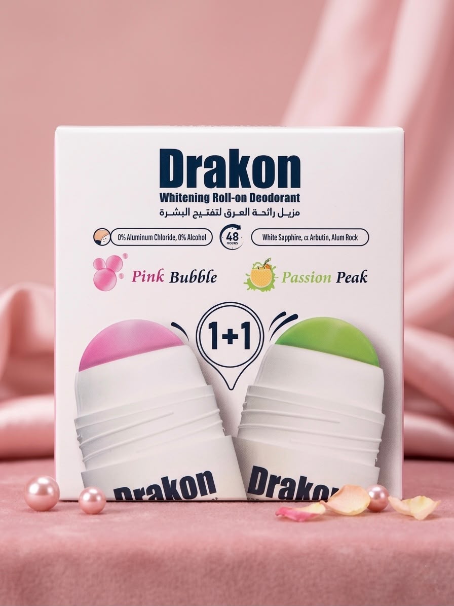 Whitening Roll-On Deodorant Pink Bubble + Roll-On Deodorant Passion Peek (1+1) Promo Pack