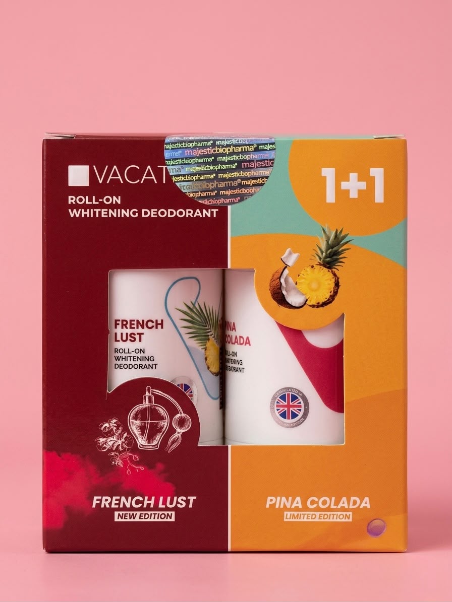 VACATION ROLL - ON WHITENING DEODORANT 1+1 FRENCH LUST & PINA COLADA